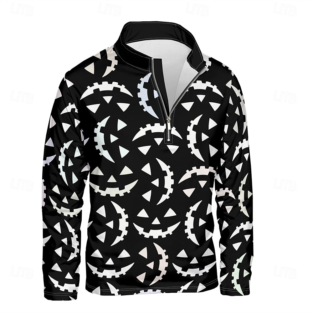 Homens Gráfico Escuro Moletons Moletom com zíper Manga Longa Moletom Colarinho Chinês Diário Casual Vintage retrô Impressão 3D Férias Para Noite Streetwear Imprimir Primavera & Outono de 2025 por $29.99 –P1