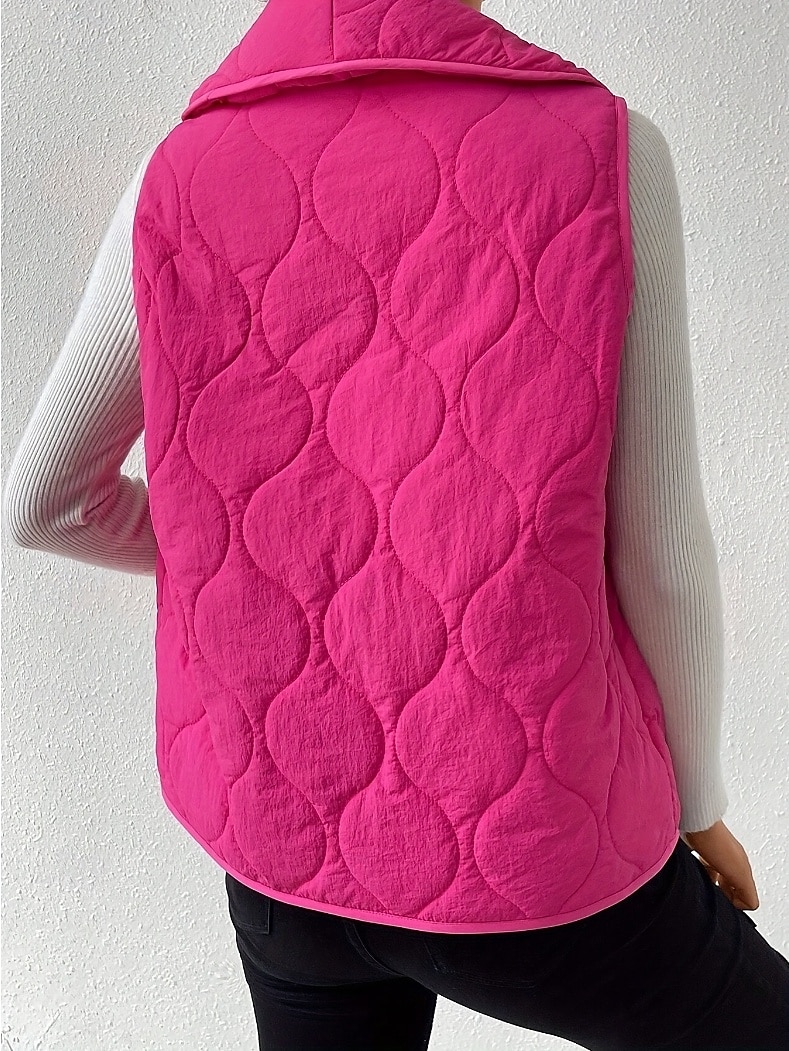 Women's Tunic Elegant Daily Sleeveless Sleeveless V Neck Shirt Collar New Year Rose Pink Spring Fall Winter 2025 - $29.99 –P2