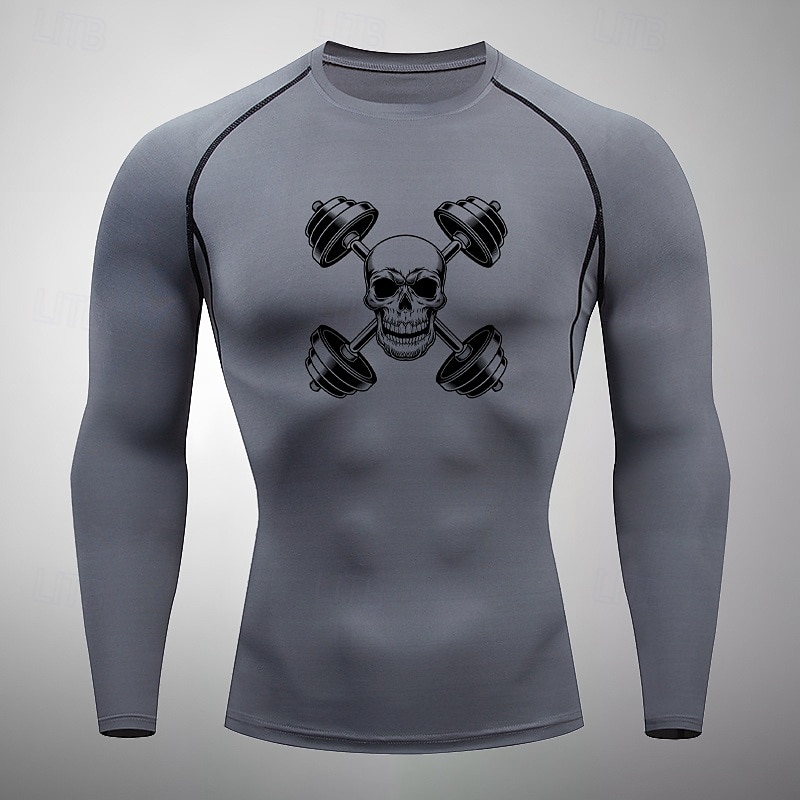 Per uomo T-shirt Compressione Maglia Atletica Maglia da palestra Camicia fitness Manica lunga Maglietta Informale Athleisure Autunno Traspirante Asciugatura rapida Morbido Allenamento in palestra del 2025 a $16.49 –P12