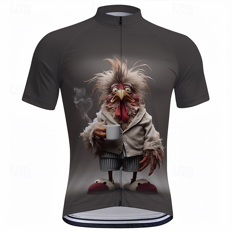 Per uomo Maglia da Ciclismo Animale Cartoni animati Manica Corta Bicicletta Maglietta Top con 3 tasche posteriori Mountain Bike MTB Ciclismo su strada Asciugatura Rapida Cerniera Frontale Assorbente del 2026 a $30.99 –P7