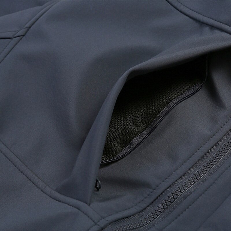 Men's Hiking Fleece Jacket Winter Outdoor Patchwork Thermal Warm Fleece Lining Waterproof Windproof Fleece Jackets Full Zip Climbing Camping / Hiking / Caving Traveling Dark Grey Black White Navy Blue 2025 - $70.99 –P14