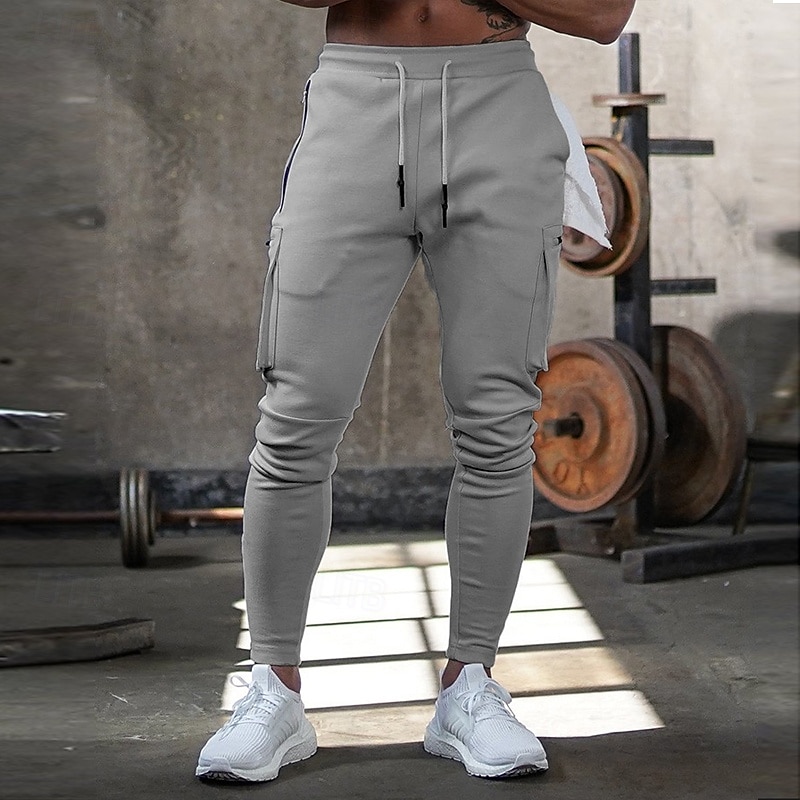 Homme Joggings Pantalon Jogging Pantalon Jogger Cordon Boucle de serviette Poche zippée Couleur Pleine Respirable Séchage rapide Athlétique Fin de semaine Vêtement de rue Casual Sport Athleisure Mince de 2025 ? $11.59 –P10