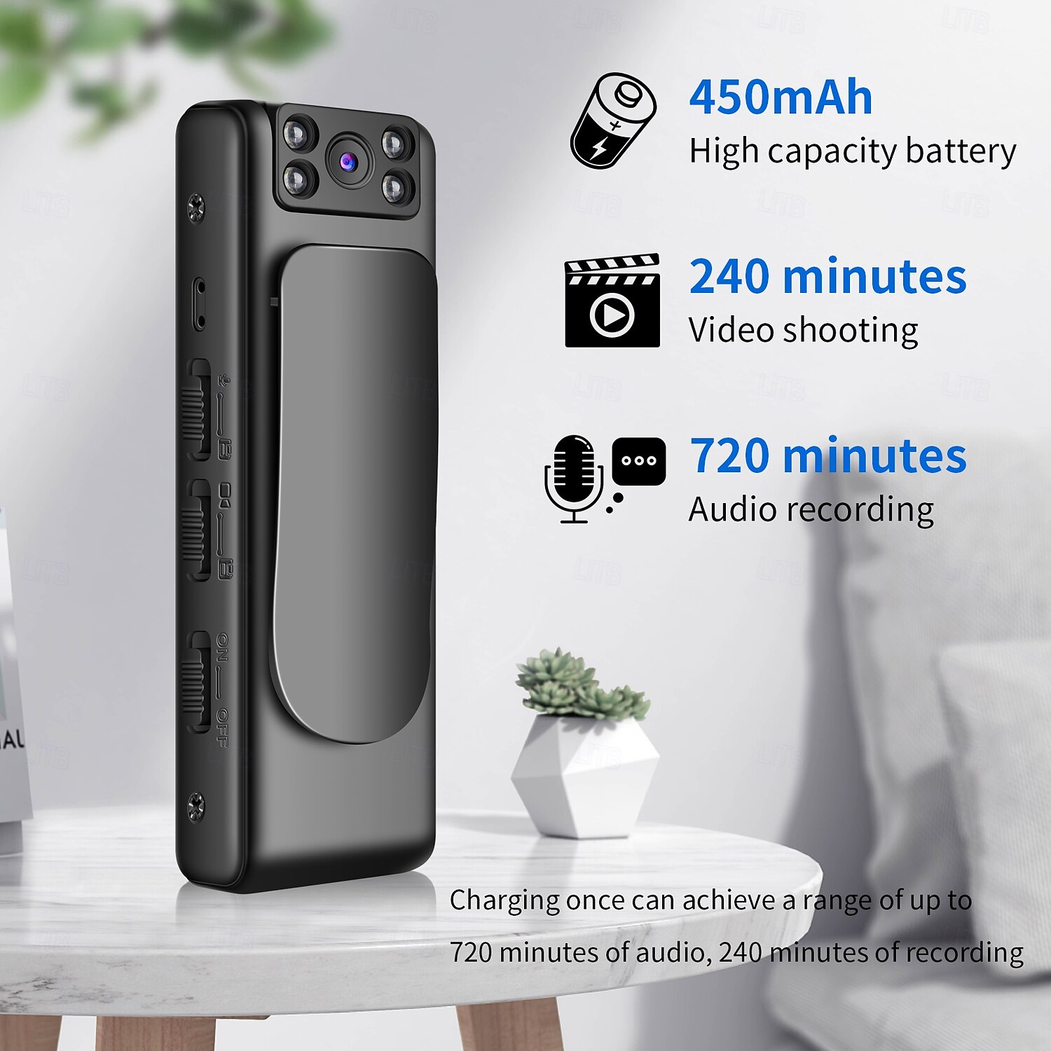 Aktionskamera Tragbar Wiederaufladbar Bild- und Videofunktion aufzeichnen Mini CMOS-Sensor 1080p 128 GB Geländerad 2025 - $21.99 –P2