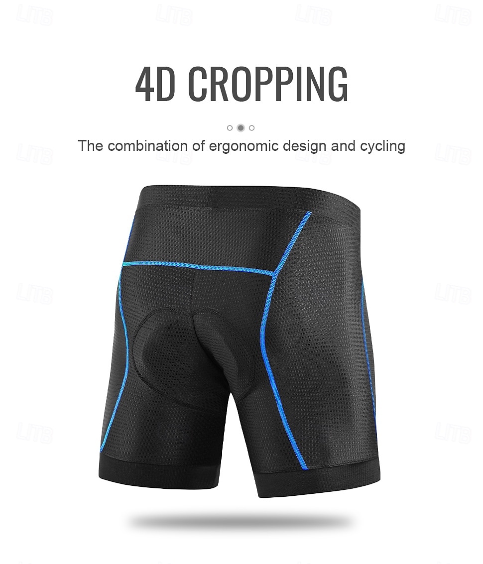 Herr Cykelbyxor Cykelshorts Vadderade cykelbyxor Cykel Shorts Underdelar Formsydd sporter Torkar snabbt Andningsfunktion Svart Svart / röd Kläder Cykelkläder 2025 - $25.99 –P5