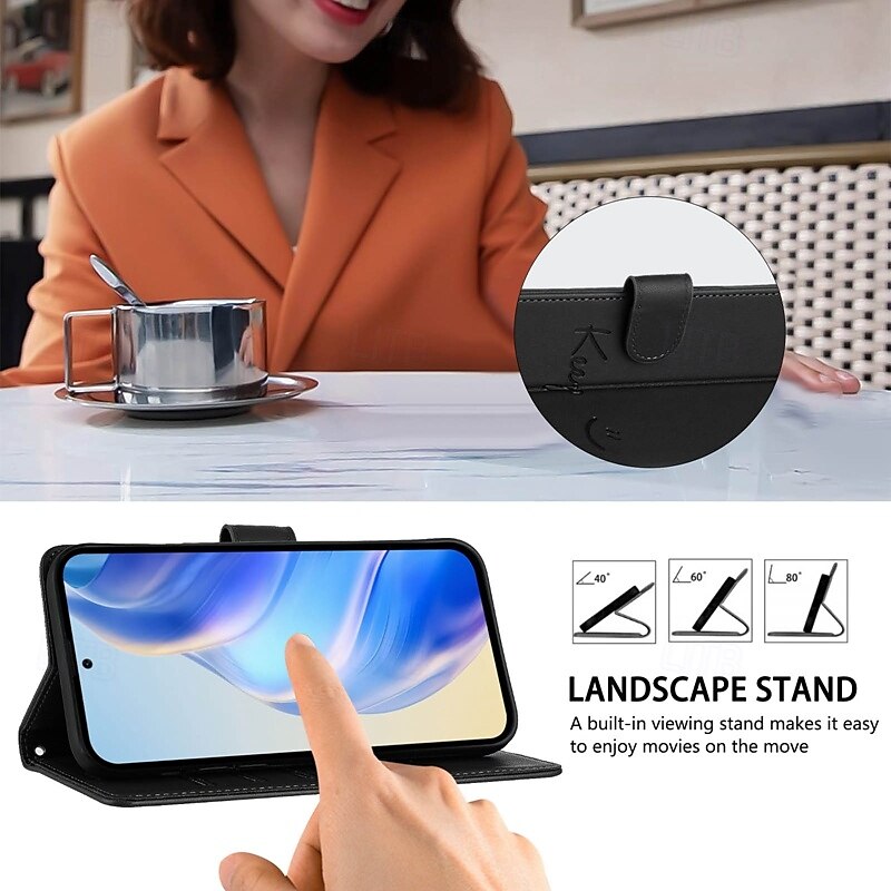 Phone Case For iPhone 16 Pro Max Plus iPhone 15 Pro Max Plus iPhone 14 13 12 11 Pro Max Plus Mini SE Back Cover with Stand Holder Magnetic with Lanyard Retro TPU PU Leather 2025 - $17.99 –P13