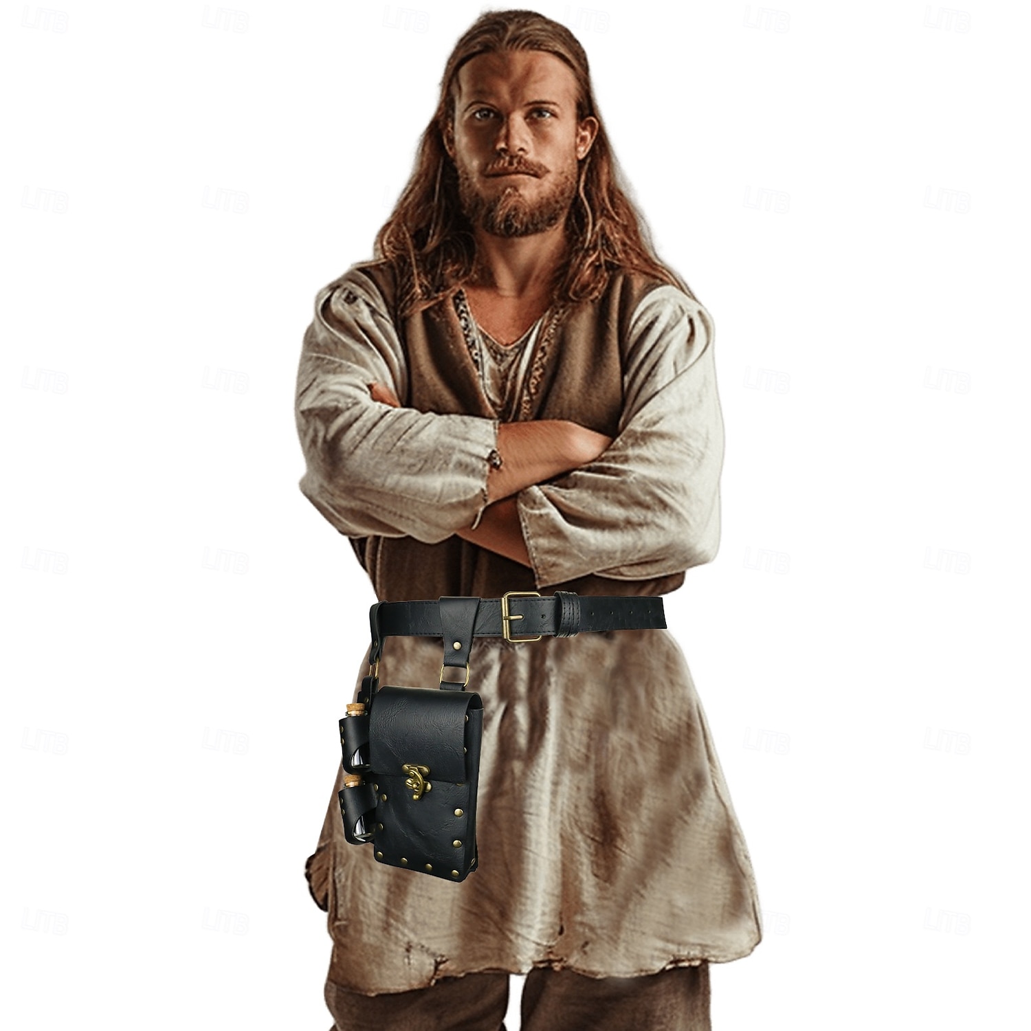 Retrò Vintage Medievale Rinascimento Cintura in Vita Borsello da Cintura Bottiglia magica Costume Per uomo Per donna Celtico Vichingo Fantasia Halloween Carnevale Feste LARP Fiera Rinascimentale del 2026 a $23.99 –P5