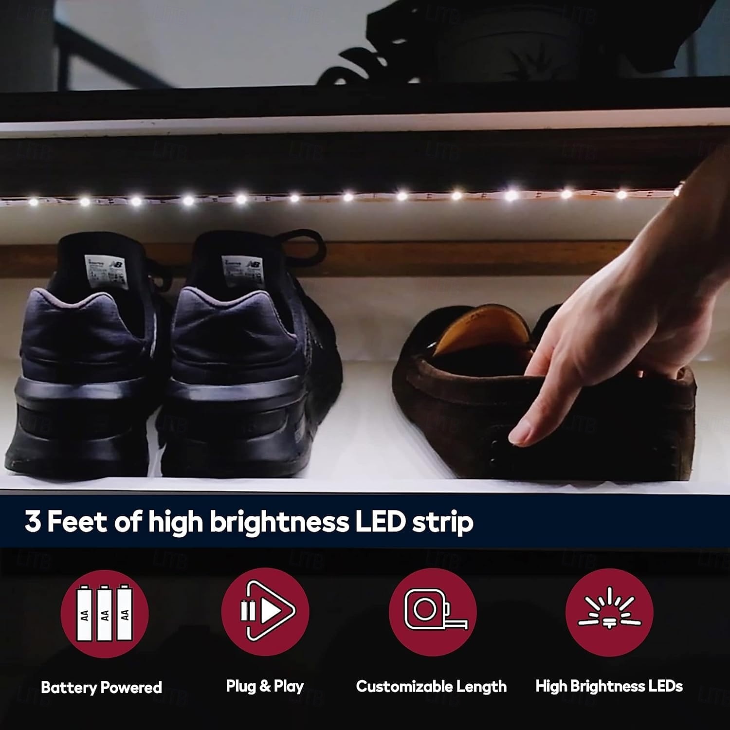 usb led fénycsík fehér elemtartóval (akkumulátor nélkül), 1-3m led fehér csíkos lámpa vágható led hálószobába tükrök bulik kemping születésnap karácsony 2025 - $11.49 –P2