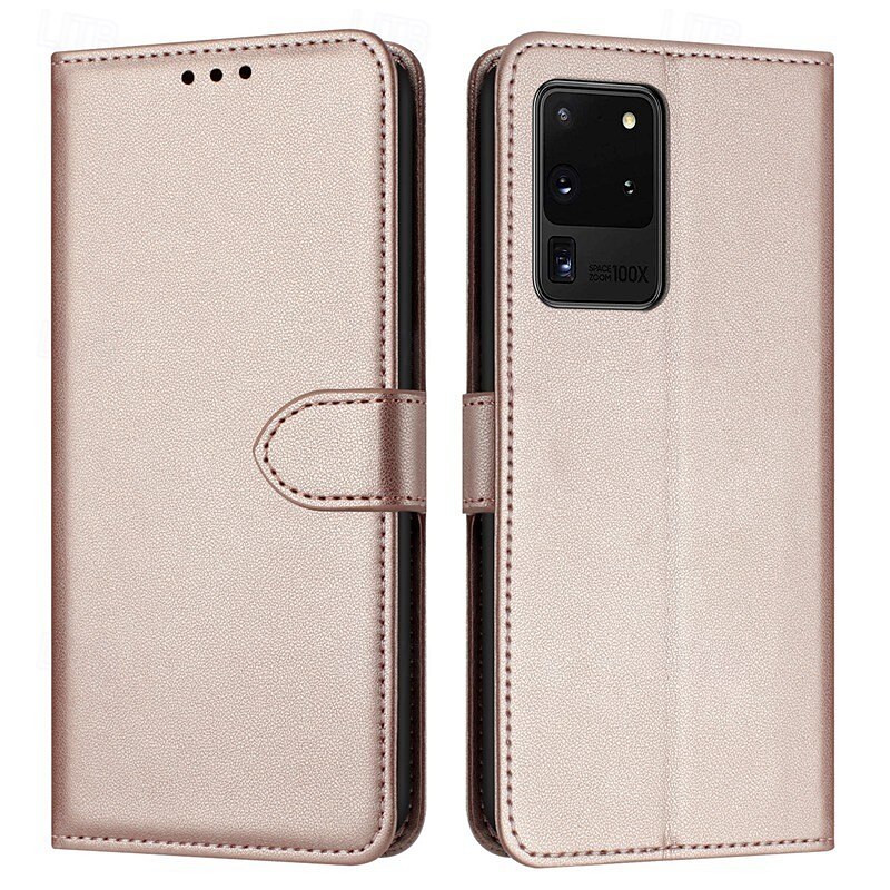 телефон Кейс для Назначение S24 Ultra S24 Plus S24 S24 Ultra Plus S24 ФЭ S23 S22 S21 S20 Ultra Plus FE S25 Ультра Кейс на заднюю панель со стендом Магнитный с ремешком на запястье Ретро Кожа PU 2025 - $14.99 –P2