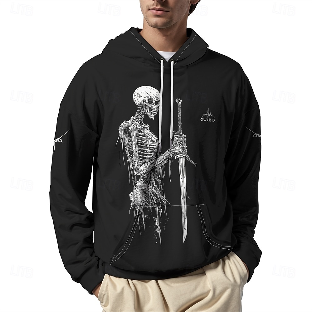 Men's Graphic Dark Hoodie Hoodies Sweatshirt Vacation Daily Classic Casual Long Sleeve Hooded Vacation Sports Outdoor Going out Streetwear Black Printing Spring &  Fall Designer S M L XL XXL 3XL 2026 - $33.99 –P2
