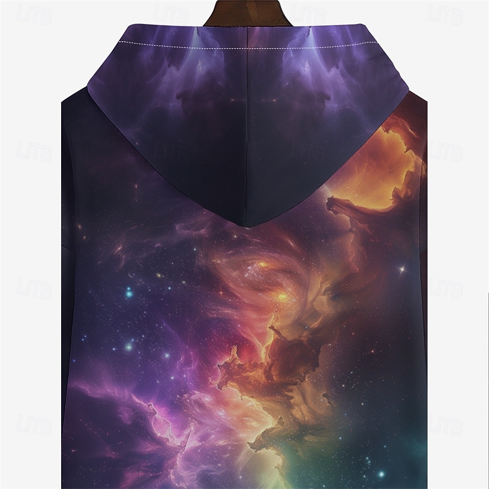 Men's Graphic Galaxy Star Print Hoodie Hoodies Sweatshirt Vacation Daily Classic Casual Long Sleeve Hooded Vacation Sports Outdoor Going out Streetwear Black Printing Winter Spring &  Fall Designer S 2026 - $31.99 –P5