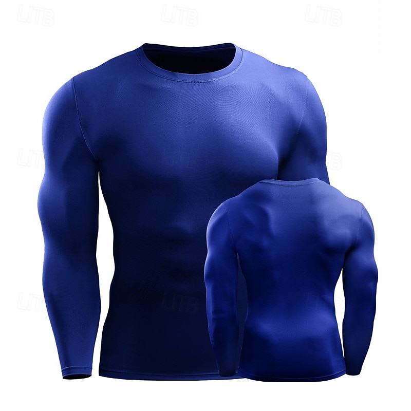 Bărbați Tricouri de Compresie Cămașă atletică Cămașă de gimnastică Cămașă de fitness Manșon Lung Tricou Tee Casual Îmbrăcăminte Atletică Toamnă Respirabil Uscare rapidă Απαλό Gimnastică antrenament 2025 - $17.99 –P8
