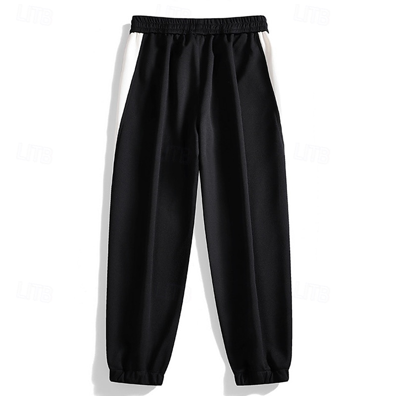 Men's Sweatpants Joggers Trousers Casual Pants Drawstring Elastic Waist Color Block Plain Comfort Soft Full Length Outdoor Casual Daily Fashion Streetwear Black Khaki 2025 - $27.99 –P2