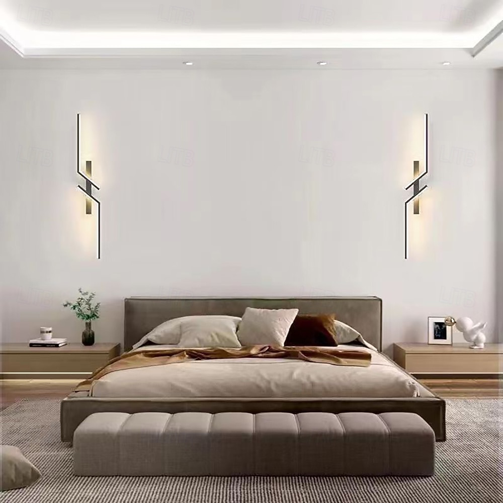 lightinthebox led sisäseinävalaisin vuoraus 60-120cm/23.4-46.8in kaari sisätiloissa moderni yksinkertainen led-seinävalaisin silikoniseinävalaisin sopii makuuhuoneeseen olohuoneeseen kylpyhuone 2026 - $87.99 –P10