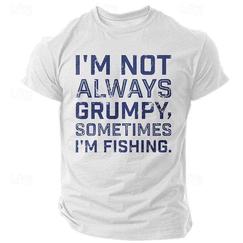 Herr Text T-shirt Kortärmad T-shirt 3D-tryck Rund hals Skjorta Mode Fritids- Gata Utomhussport Ljusblå Svart Vit Sommar Vår Kläder S M L XL XXL XXXL 2025 - $15.99 –P2