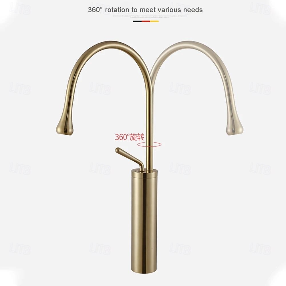 Waschbecken Wasserhahn - Wasserfall Galvanisierung Mittellage Einhand Ein LochBath Taps 2025 - $137.99 –P8