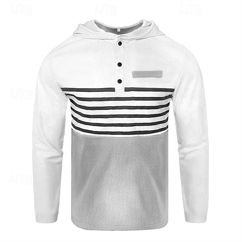 Męskie Bluza z Kapturem Dres Bluza Czarny Biały Królewski błękit Khaki Ciemnoszary Kaptur Pasek 2-częściowa Sport i turystyka Codzienny Święto Moda miejska Podstawowy Codzienny Wiosna i jesień Odzież 2026 - $41.99 –P7