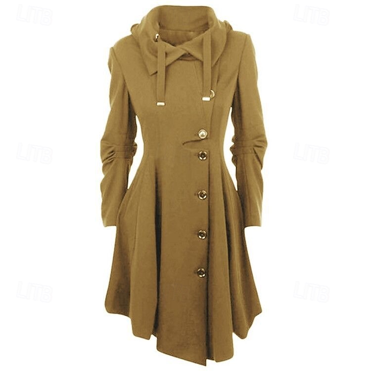 Punk & Gothic Steampunk Coat Trench Coat Hooded Plus Size Slim Fit Fancy Dress Women's Casual Daily Adults' Coat Fall & Winter 2026 - $51.99 –P15