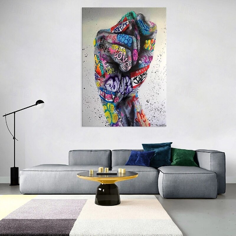 Straßenkunst-Ölgemälde, handgefertigt, abstrakt, Straßenarthritis-Gemälde auf Leinwand, Pop-Art, strukturiertes Ölgemälde, handgemalt, Pop-Art, moderne Wandkunst, handgemaltes Kunstwerk für 2025 - $217.09 –P6