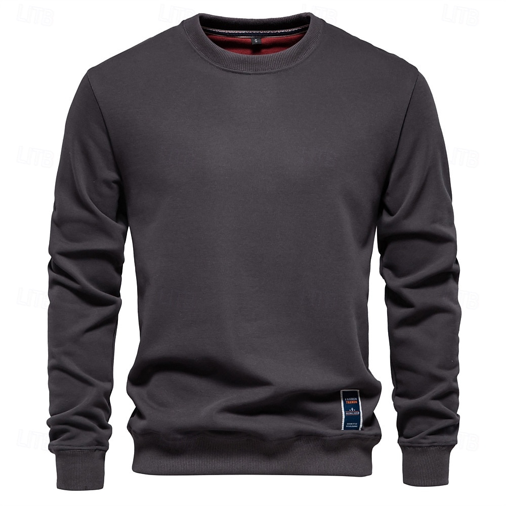 Homens Moletom Cinza Claro Gola Redonda Tecido Diário Desportos e Ar livre Feriado Roupa de rua Legal Casual Primavera & Outono Roupa Moletons Moletons Manga Longa de 2026 por $28.99 –P9