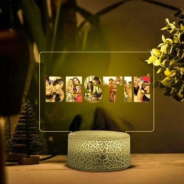 مصباح صور مخصص لعيد الحب، مصباح ليلي من الأكريليك مزود بمنفذ USB، مثالي لعيد الحب، هدية للأصدقاء والعائلة والعشاق والأطفال 2025 - $16.49 –P5