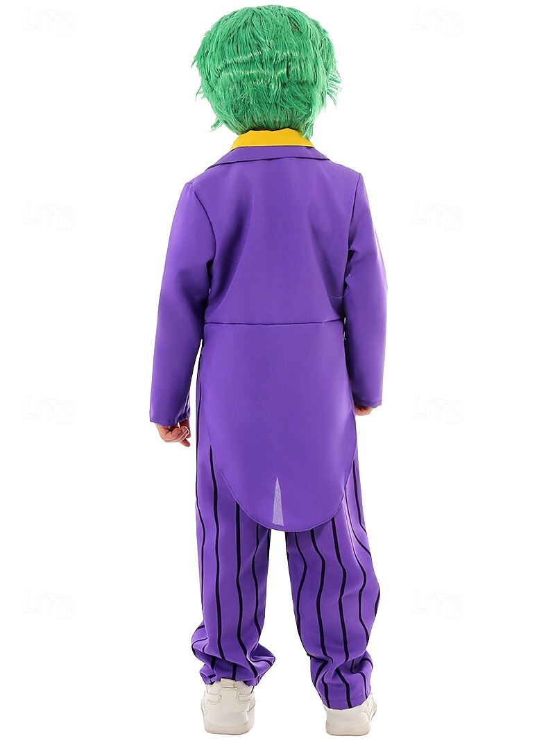 Sebevražedný oddíl Žolík Klaun Úbory Cosplay Paruky Dětské Chlapecké Cosplay kostým Večírek Karneval Plesová maškaráda Jednoduchý karnevalový kostým 2025 - $46.99 –P6