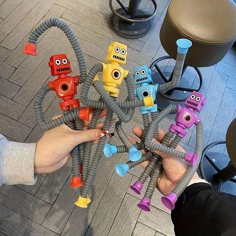 jouet de décompression de robot de dessin animé polyvalent portable à tube télescopique à faire soi-même, jouet sensoriel créatif populaire avec ventouses, décoration d'Halloween, Thanksgiving, cadeau de 2025 ? $10.49 –P2
