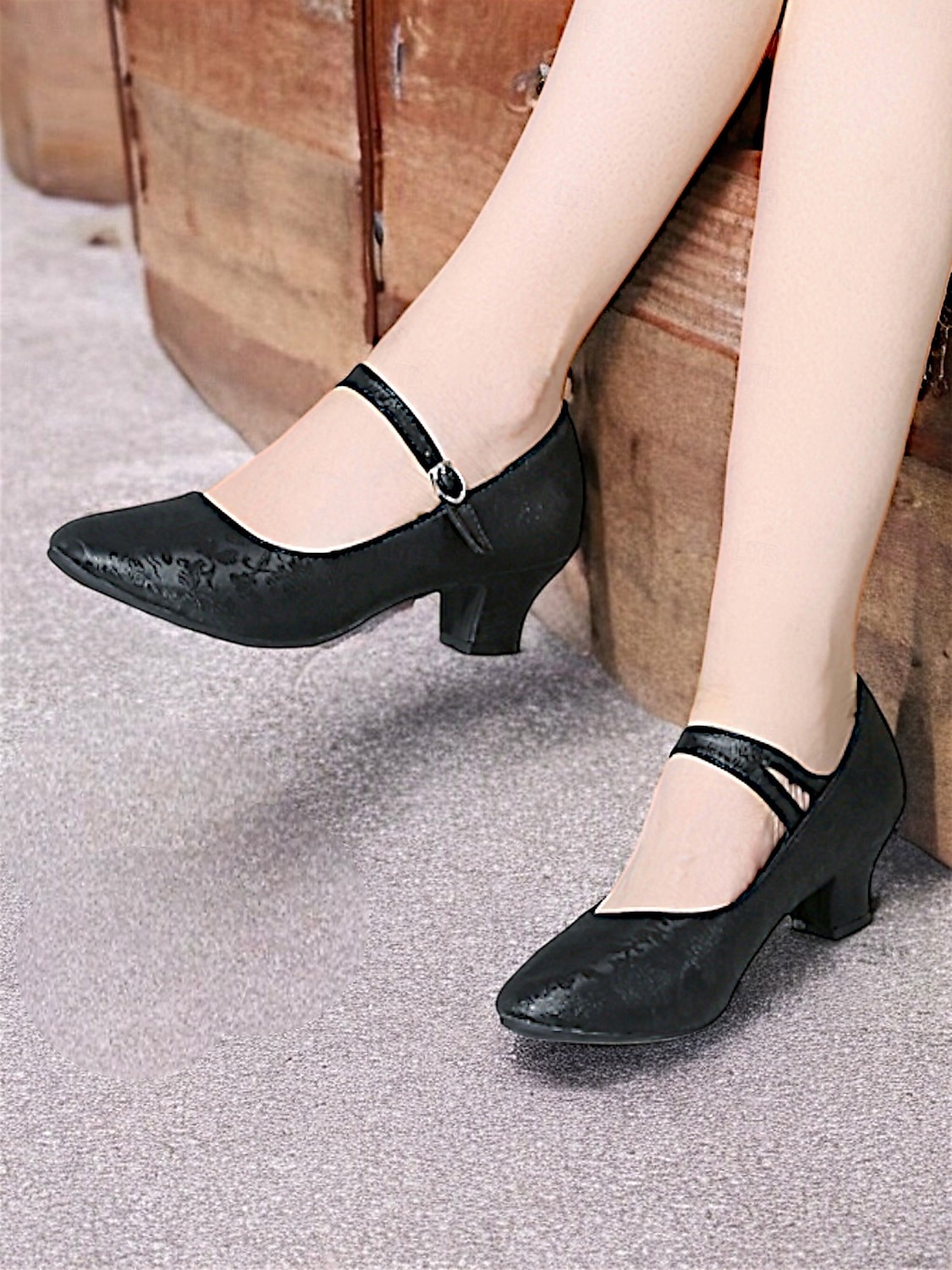 scarpe da ballo vintage da donna modello mary jane verdi con motivo floreale jacquard e tacco a blocco, perfette per balli da sala, latino americani ed eventi formali del 2025 a $42.99 –P5