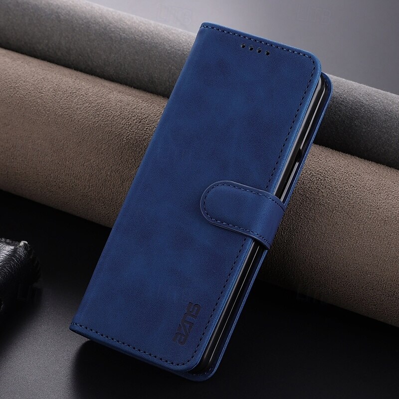Phone Case For Z Fold 6 Z Fold 4 Z Fold 3 iPhone 16 Pro Max Plus iPhone 15 Pro Max Plus iPhone 14 13 12 11 Pro Max Plus Mini Back Cover with Stand Holder Card Slot Shockproof Retro PU Leather 2025 - $18.99 –P12