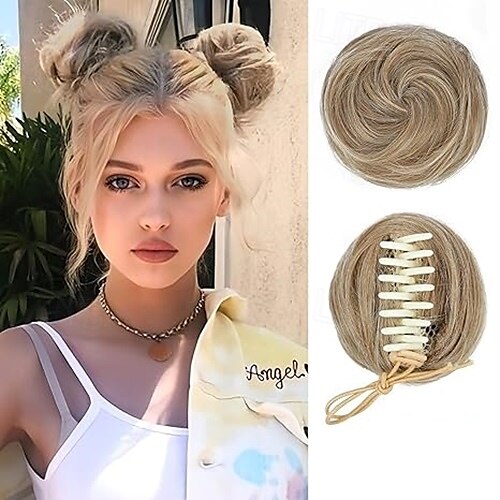 Chignon Chignon Con clip Capelli sintetici Pezzo di capelli Estensione capelli Ondulato Feste Giornaliero Da tutti i giorni Biondo platino Marrone Biondo scuro del 2025 a $14.49 –P3