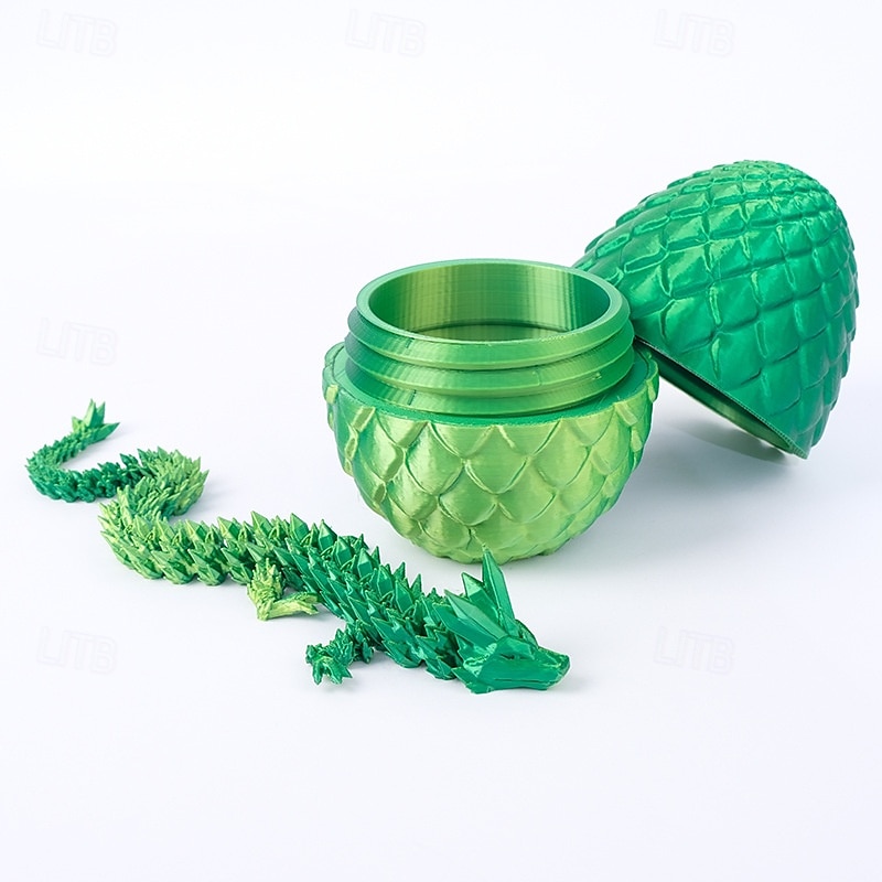 3D drukowane smocze jajo tajemniczy kryształowy smok zabawki fidget, ruchomy smok dekoracja biurka domowego wielkanocna niespodzianka jaja dinozaurów zabawki fidget dla dorosłych dla autyzmu 2025 - $33.99 –P13