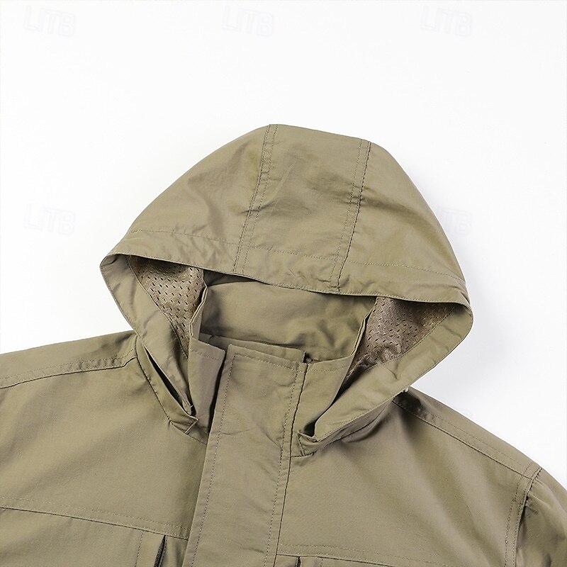 Bărbați Jachetă Softshell Μπουφάν πεζοπορίας În aer liber Rezistent la Vânt Rezistent la Apă Jachetă de vânt Voiaj Kaki Albastru Închis Gri 2025 - $49.99 –P8