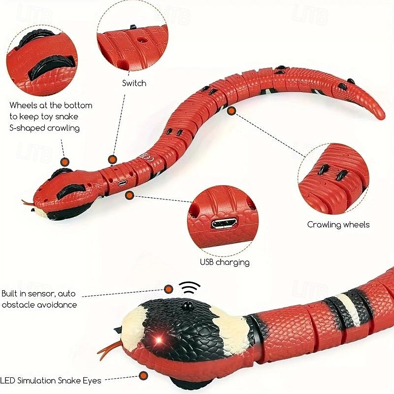 Electric Smart AI Snake Toy   Automatic Induction, Realistic Cunning Movement for Exciting Pet Playtime  Complete Interactive Toy Set 2025 - GBP £18 –P2