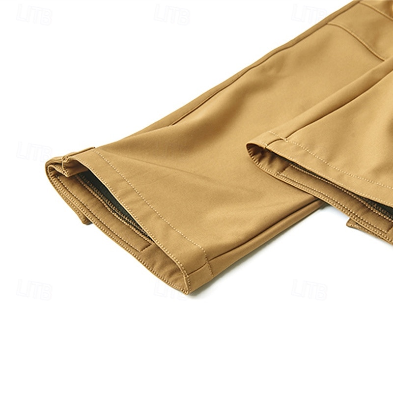 Herren Cargohosen Wanderhose Wanderhosen Taktische Hosen Militär Patchwork Winter Außen Regular Fit warm Fleece-Futter Wasserdicht Hosen / Regenhose Armeegrün Khaki Jagd Klettern Camping / Wandern 2025 - $45.99 –P15
