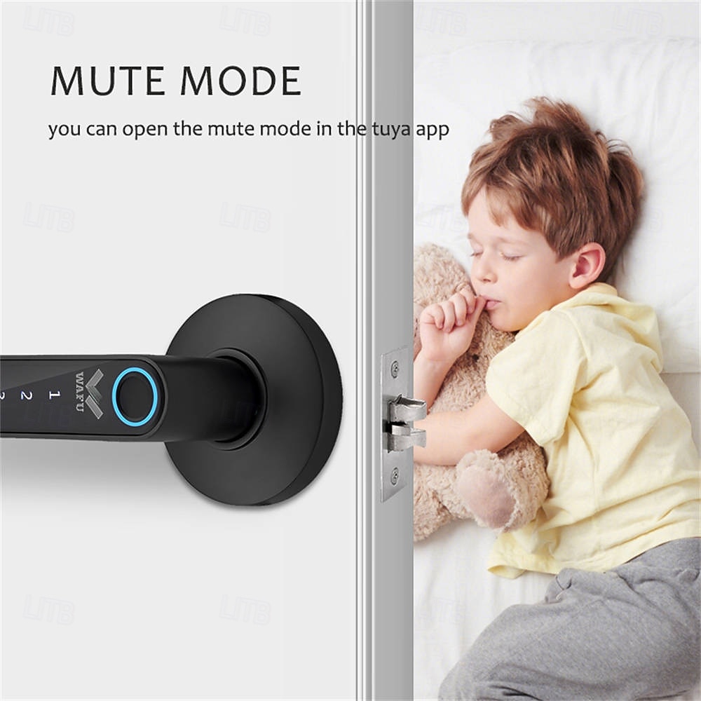 WAFU WF-016 Smart Biometric Fingerprint Door Lock Smart Bluetooth Password Handle Lock APP Unlock Keyless Entry  USB Battery 2025 - $127.99 –P7