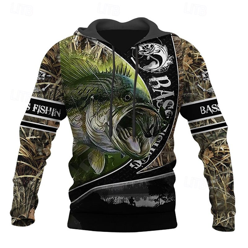 Homme Graphic Poissons Sweat à capuche Sweats à Capuche Sweat-shirt Sweat à capuche manche longue Sweat à capuche Capuche Vêtement de rue 3D effet Sport & Loisir du quotidien Noir Bleu Roi Imprimer de 2025 ? $31.99 –P4