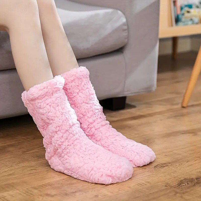 calzini pantofola calzini invernali di natale per le donne calzini per le donne calzini soffici scaldamuscoli invernali legsleeve del 2025 a $15.49 –P4