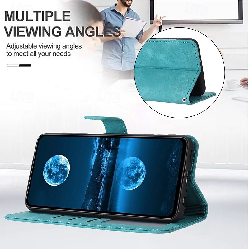 Phone Case For S23 Ultra Plus S22 S21 Plus Ultra S21 FE A53 A33 A52 A42 A32 S20 FE S25 Ultra Wallet Case with Stand Holder with Wrist Strap Card Slot Retro PU Leather 2025 - $15.99 –P9