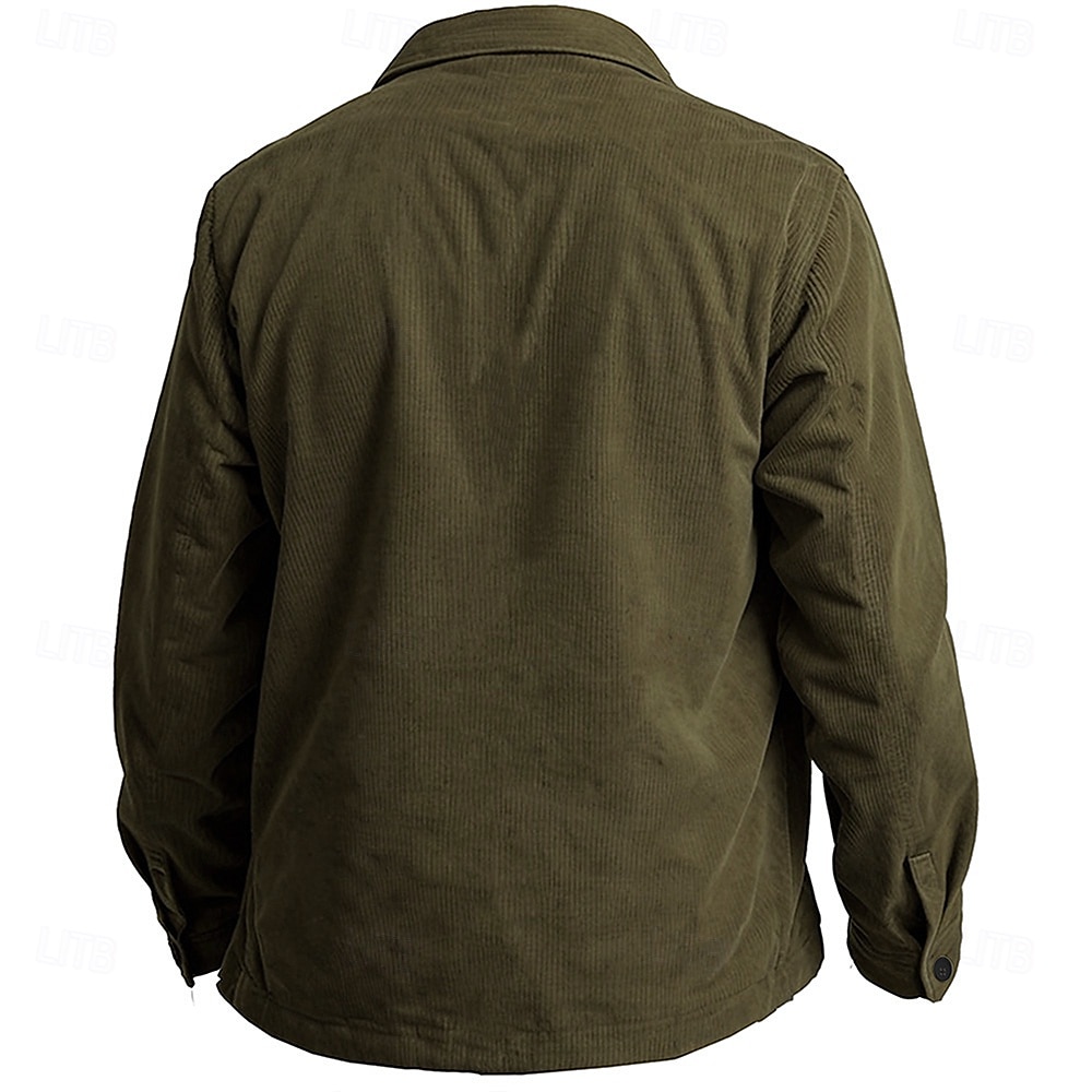 Homme Cowboy Chemise en Velours Côtelé Veste chemise Surchemise manche longue Rétro Vintage Tribal Quotidien Automne hiver Col rabattu Chemises à col Boutons Impression 3D 2 poches 1 pc Vert Véronèse de 2025 ? $37.99 –P2