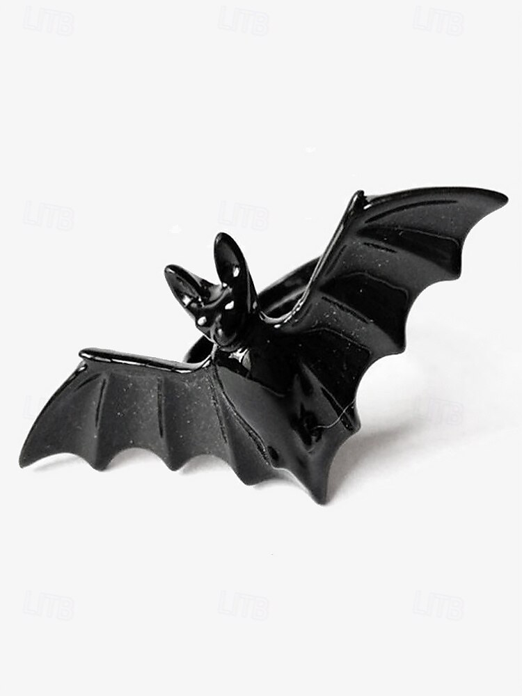 halloween svart flaggermus-ring – justerbar ring i gotisk stil for kvinner, perfekt for halloween-kostymer og cosplay 2025 - $7.99 –P5
