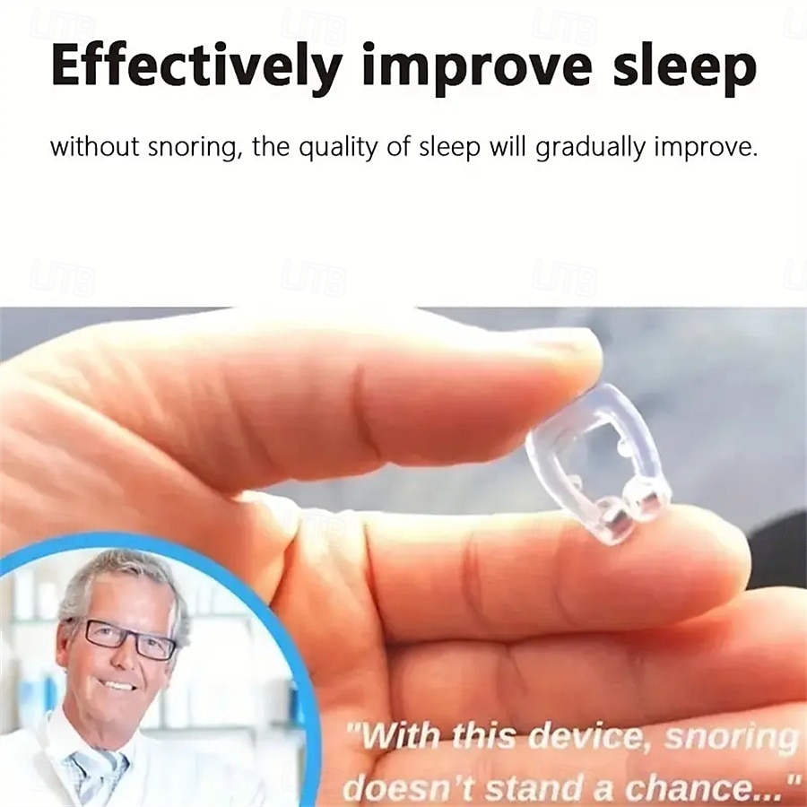 2025年 シリコン製磁気いびき防止いびき防止ノーズクリップ睡眠トレイ睡眠補助具 4個  コレクション – $12.99 –P10