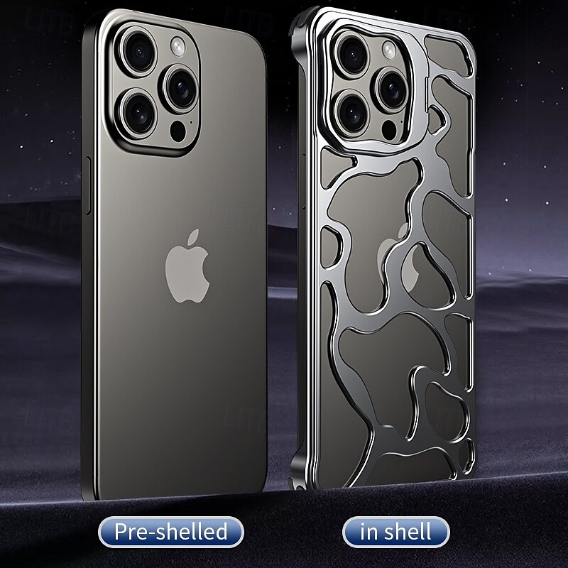 Phone Case For iPhone 16 iPhone 16 Pro iPhone 16 Pro Max iPhone 15 iPhone 15 Pro Max iPhone 14 Pro Max iPhone 13 Pro Max Back Cover with Stand Holder Shockproof Retro Aluminum Alloy 2025 - $36.99 –P10
