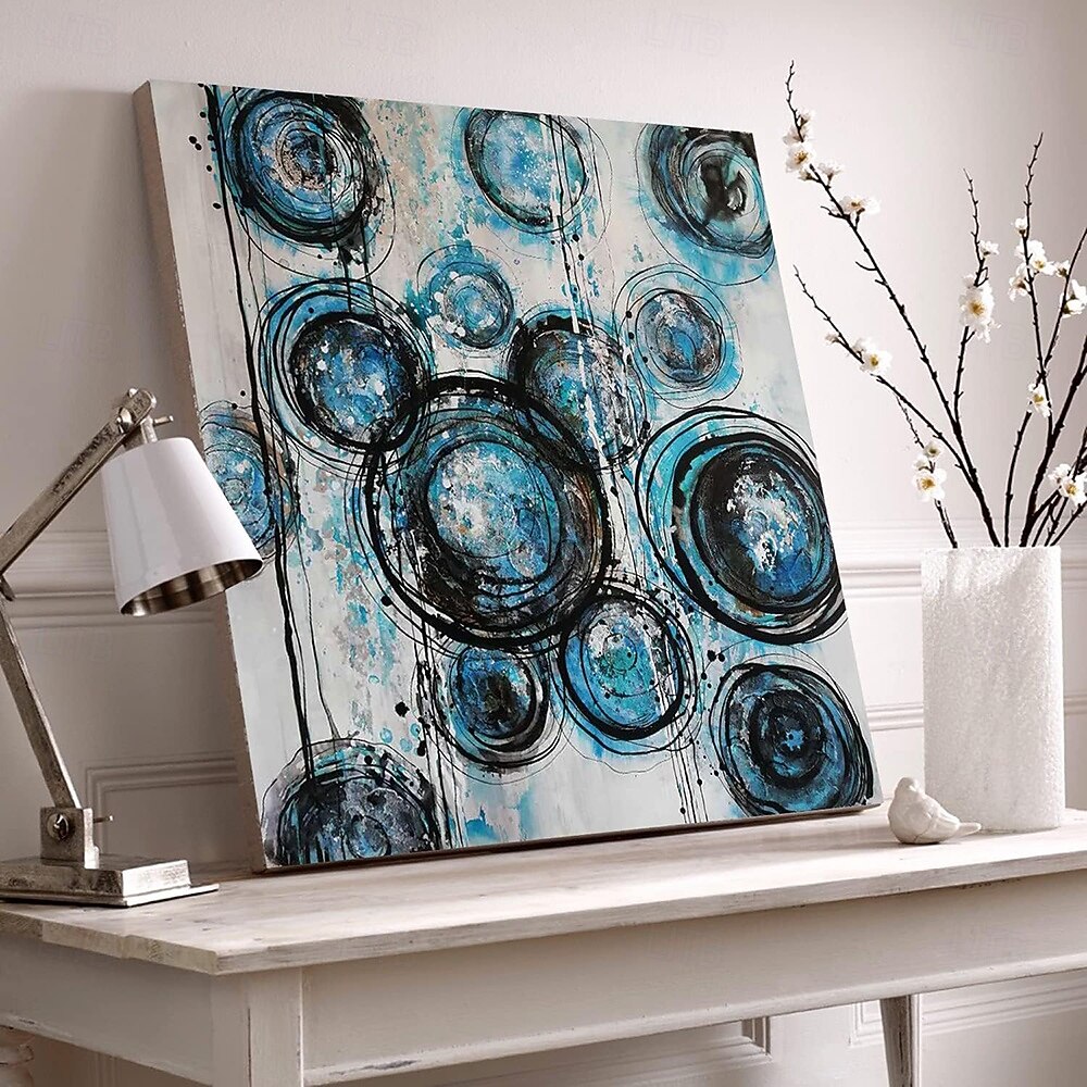 handgemachtes Ölgemälde auf Leinwand, Wandkunst, Dekoration, modern, strukturiert, abstrakt, Kreis, für Zuhause, Tanzstudio, Dekor, gerollt, rahmenlos, ungedehntes Gemälde 2025 - $54.99 –P2