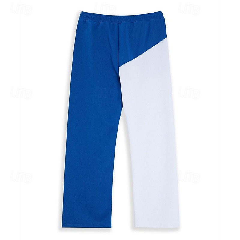 Men's Sweatpants Joggers Trousers Straight Leg Sweatpants Pleated Pants Patchwork Drawstring Elastic Waist Color Block Comfort Breathable Casual Daily Holiday Sports Fashion Black Blue 2025 - $27.99 –P2