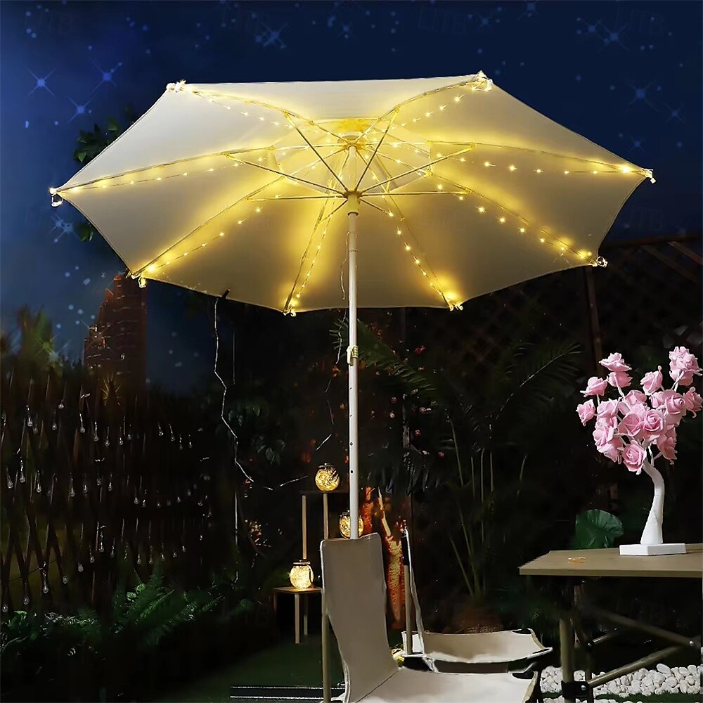 Luce solare da tenda a 104 LED con telecomando ideale per il campeggio natalizio&amp;avventura in spiaggia del 2025 a $25.99 –P5