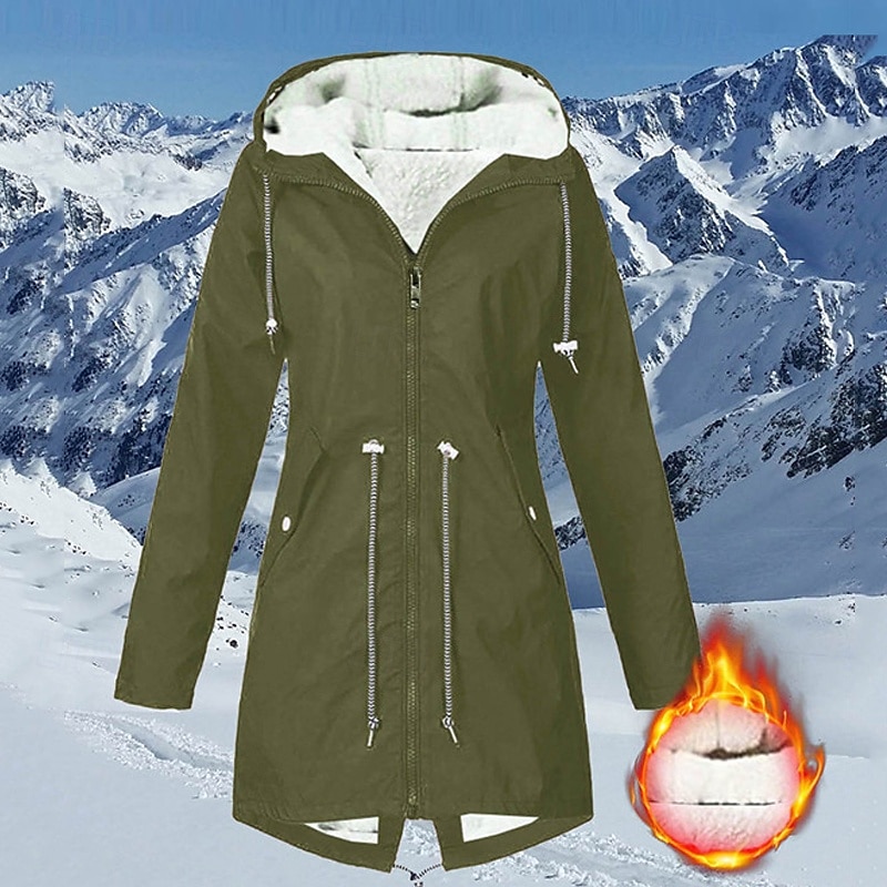 Mulheres Casaco de inverno Jaqueta de lã para caminhada Inverno Ao ar livre Prova-de-Água Quente Macio Confortável Jaquetas em Velocino Zip Completo Campismo / Escursão / Espeleologismo Viajar de 2026 por $52.99 –P12