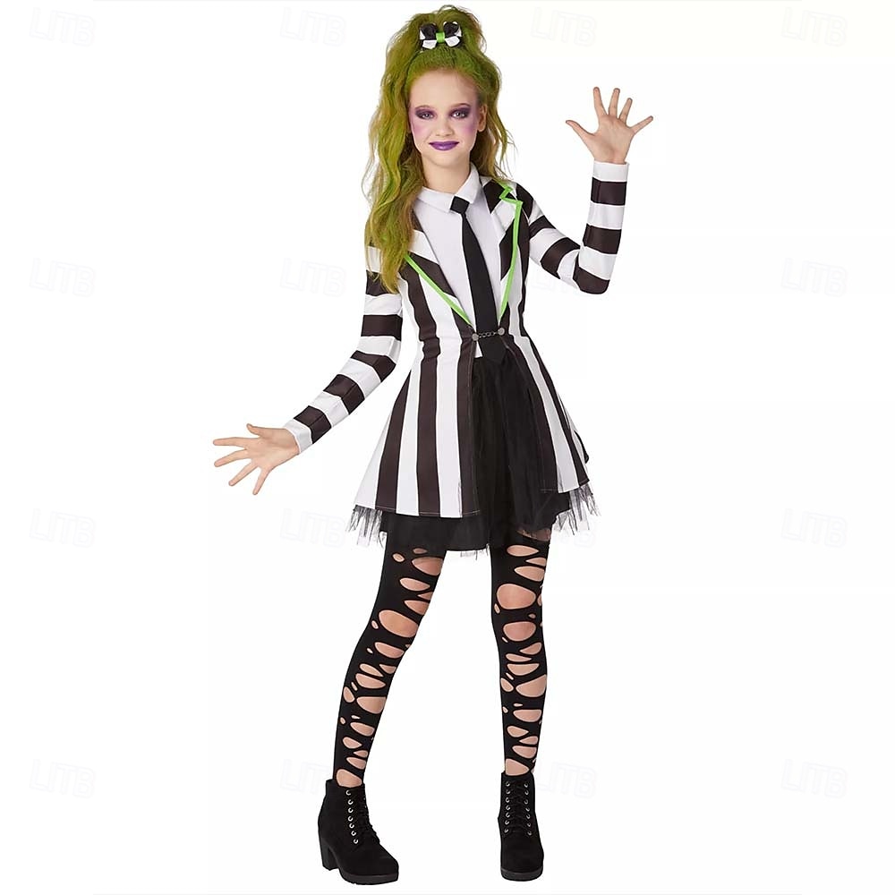 Beetlejuice Zombie Lydia Deetzová Kostým Dětské Dospělé Dámské Dívčí Horor Výkon Párty předvečer Všech svatých Karneval Jednoduchý karnevalový kostým 2025 - $74.99 –P6