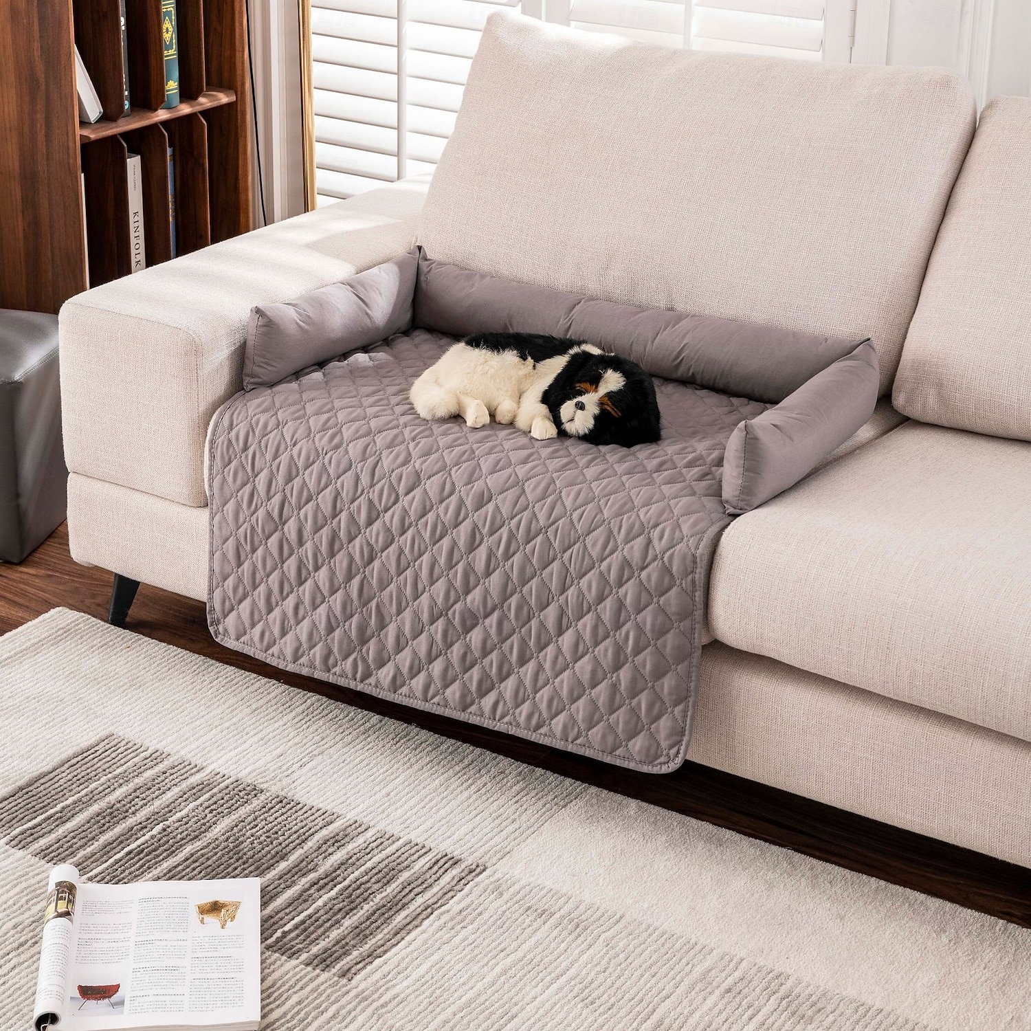 Capa de cama para cachorro 100% à prova d'água, cobertor para animais de estimação para móveis, cama, sofá e sofá, design reversível, protetor macio e durável para pátio externo, jardim, gramado, quintal de 2025 por $21.99 –P4