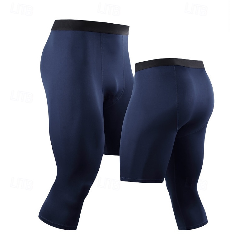 Муж. Шорты для бега Компрессионные шорты Карман Эластичный пояс Леггинсы В помещении на открытом воздухе Для занятий спортом Лето Весна Быстровысыхающий Мягкий Для тренировки Power Flex 2026 - $17.99 –P11