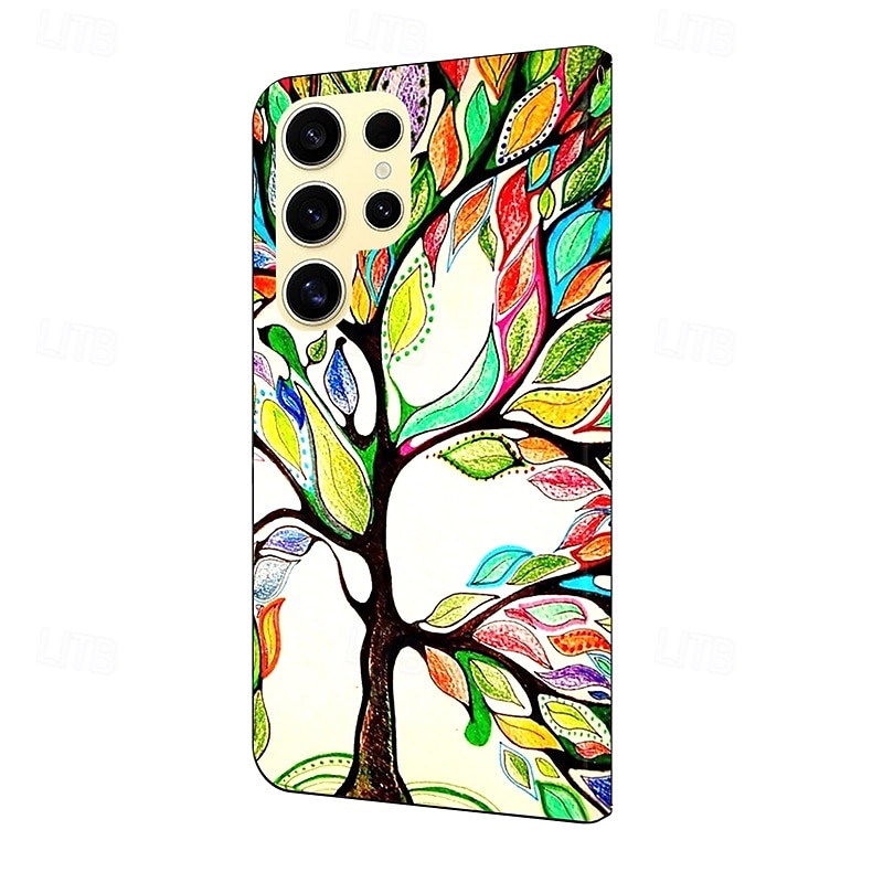 telefone Capinha Para S24 Ultra S24 Plus S24 S23 S23 Ultra S22 S22 Plus Ultra S21 Ultra S21 FE S21 Capa traseira Com Suporte Antichoque Retro Couro PU de 2025 por $14.99 –P11