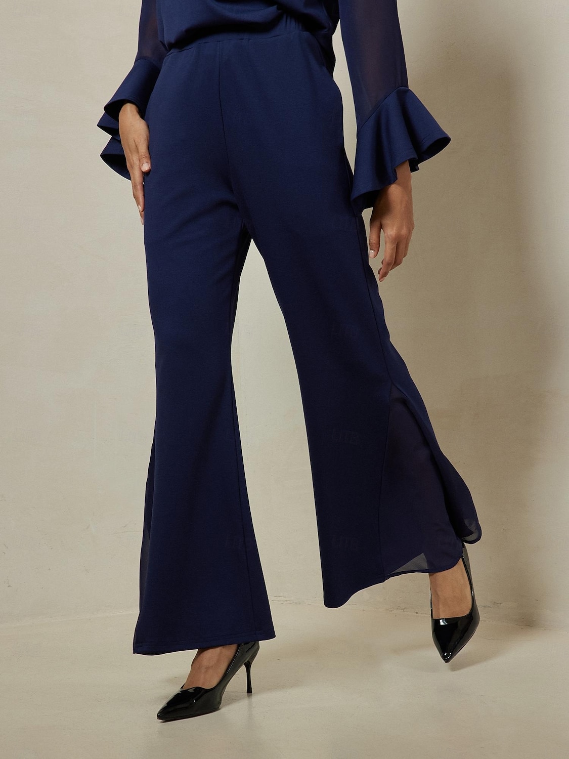 Femmes Longueur complète Coton Élastique Élégant Mariage Décontracté Quotidien bleu marine Printemps & Automne XS S M de 2025 ? $64.99 –P4